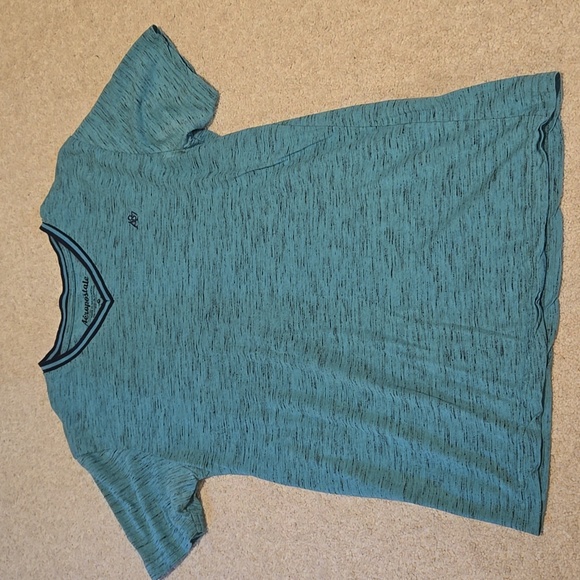 Aeropostale Teal V-Neck Fitted Tee Mens Medium (Fits Like A Small) - Picture 1 of 6